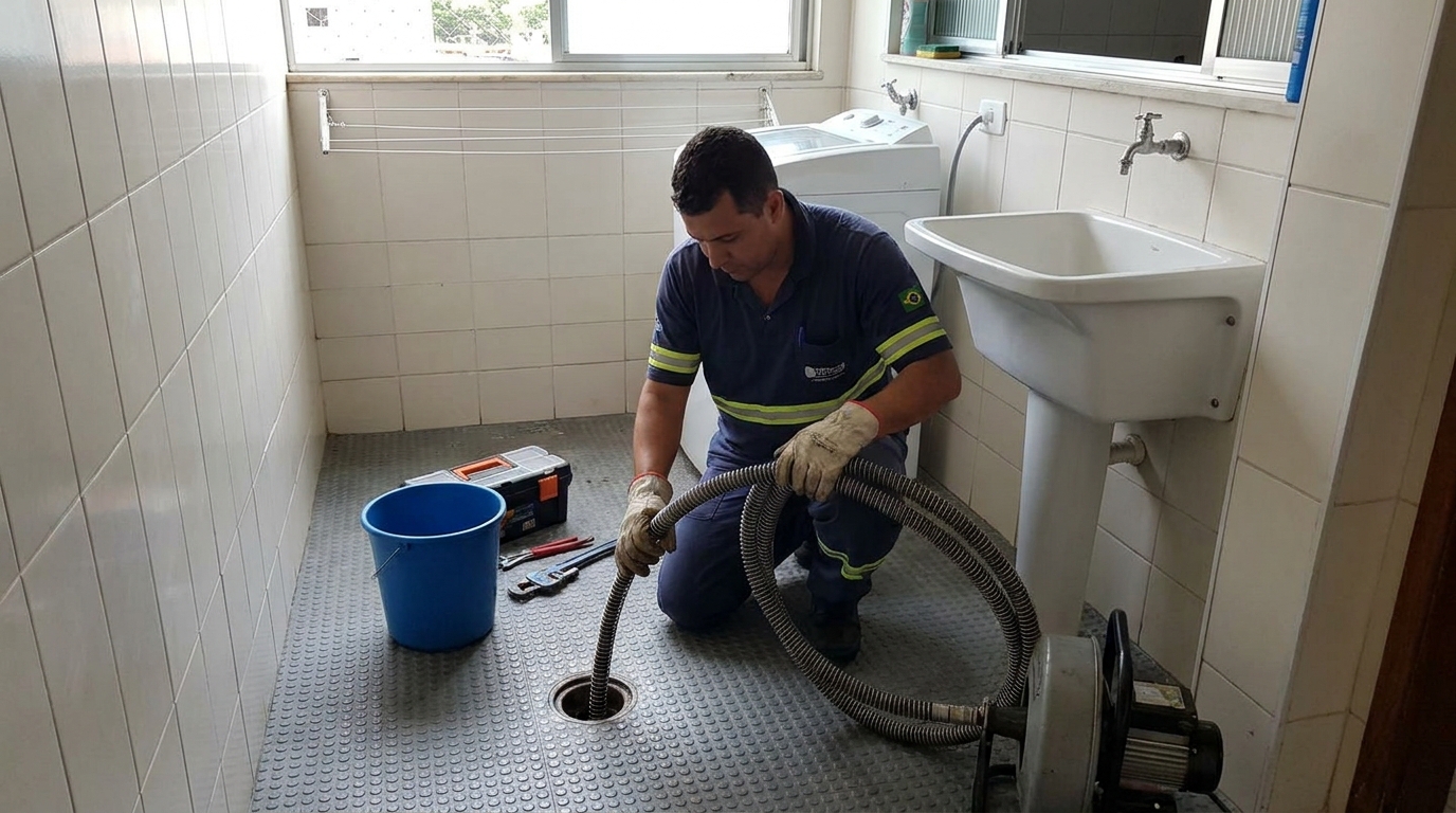Desentupimento de ralo residencial em Caxias do Sul‑RS